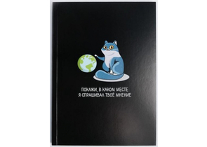 Ежедневник недатированный «Котик. Покажи в каком месте», А5, 80 л., линия