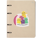 Тетрадь общая А5, 120 л. на кольцах BG, 160×215 мм, клетка, «Котики»