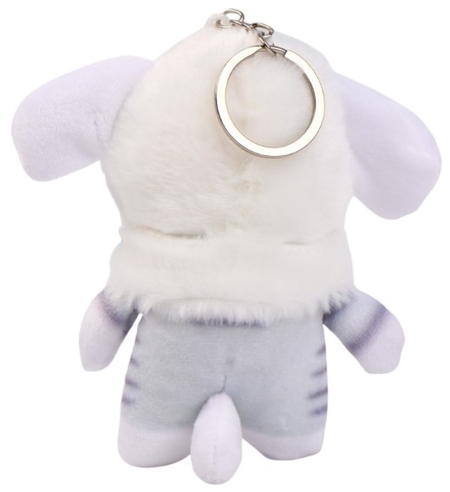 Игрушка мягкая Sima-Land, 12 см, на подвесе, «Кот в шапочке зайки»