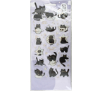 Наклейки гелевые Meshu, 10×23 см, 43 шт., Moon Cat
