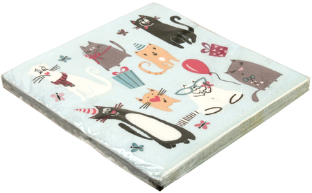 Салфетки сервировочные «ПатиБум», 33*33 см, 12 шт., «Кошки»