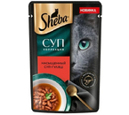 Корм влажный Sheba (для взрослых кошек), 70 г, «Суп с говядиной»