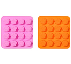 Форма силиконовая для кондитерских изделий Sima-Land, 16 ячеек, 16×15,5×0,5 см (3×2,7×0,5 см), ассорти