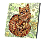 Картина по номерам на холсте Sima-Land, 20×20 см, «Грациозная кошка»