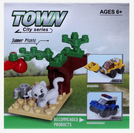 Конструктор блочный Sima-Land, 14 деталей, «Кошечка под деревом» Конструктор блочный Sima-Land, 14 деталей, «Кошечка под деревом»