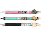 Ручка шариковая автоматическая Meshu, Сat Day, корпус ассорти, стержень синий