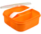Контейнер для продуктов с ложкой детский «Кот», 14,5*6 см, оранжевый