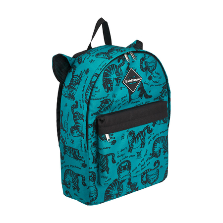 Рюкзак ErichKrause EasyLine Animals, 29*39*13 см, 17 л, Zen Cats, Turquoise