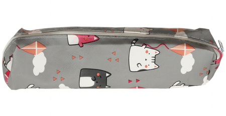 Пенал-тубус Creativiki (средний), 195*45*45 мм, «Котики серые» Пенал-тубус Creativiki (средний), 195*45*45 мм, «Котики серые»