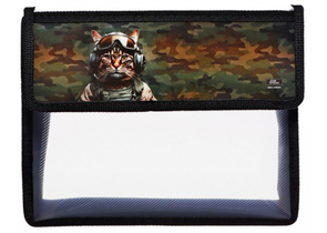 Папка для тетрадей на липучке Calligrata, 230×190×50 мм, «Кот камуфляж»