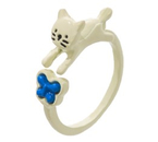 Кольцо детское «Выбражулька», размер 16,5, «Котик-обнимашка», бежевое