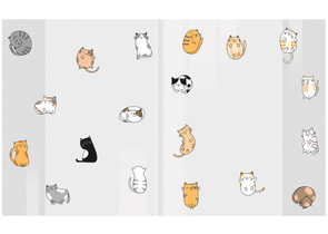 Обложка для тетрадей и дневников Funster, 210×350 мм, 110 мкм, Cats Обложка для тетрадей и дневников Funster, 210×350 мм, 110 мкм, Cats