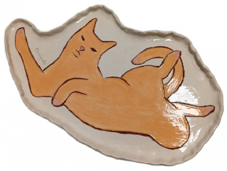 Тарелка керамическая «Кот» (Ярохнович Ю.С.), 24*13 см, «Большая»