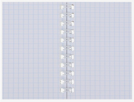 Книжка записная на гребне Hatber (А7), 70*100 мм, 40 л., клетка, «Кошарики», ассорти