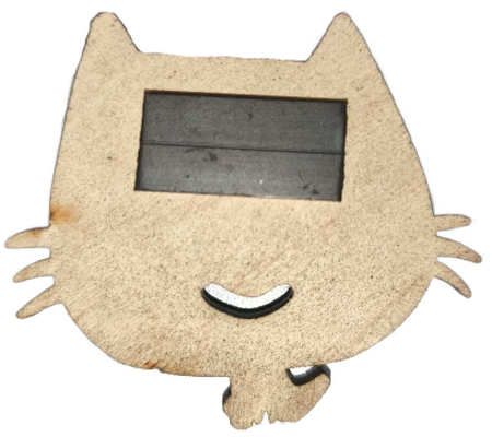 Магнит деревянный «Глазастик» (Марданов А.А.), 6,5*4,2 см, черный (цвет глаз - ассорти)