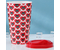 Стакан пластиковый с крышкой Sima-Land, 550 мл, 9,3*9,1*15,8 см, «Котик», цвет красный