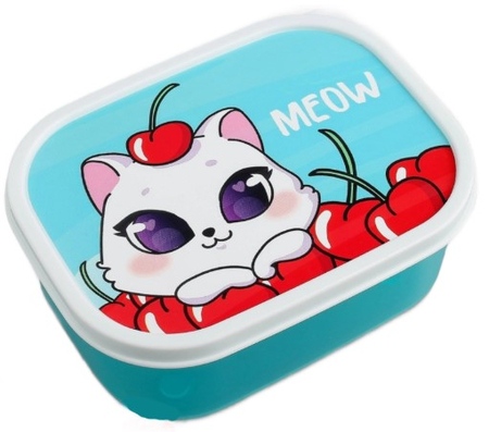 Ланч-бокс прямоугольный Sima Land, 0,5 л, Meow Ланч-бокс прямоугольный Sima Land, 0,5 л, Meow