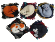 Сувенир из шерсти «Котик в корзинке» (Ковтун И.В.)