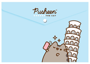 Папка для тетрадей на кнопке Pusheen, 235×330 мм