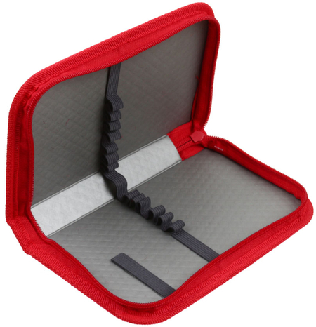 Пенал однокамерный SchoolFormat (большой), 190*115 мм, Strawberry Cat