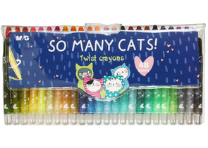Мелки восковые M&G So Many Cats, 48 цветов, 48 шт., выдвижной механизм