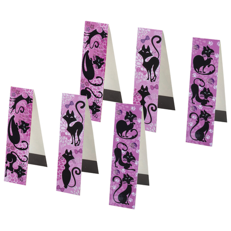 Закладки магнитные для книг «Юнландия», 6 шт., 25*196 мм, «Гламур»