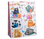 Пакет подарочный Sima-Land, 12×15×5,5 см, «Забавные коты»