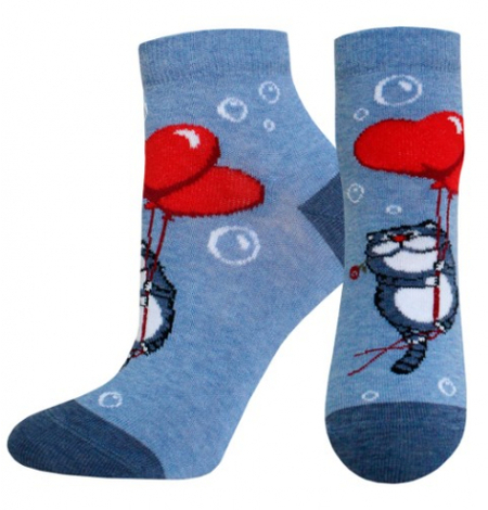 Носки женские «Брестские» Classic, размер 25, рис.456, укороченные, голубой меланж Носки женские «Брестские» Classic, размер 25, рис.456, укороченные, голубой меланж