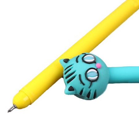 Ручка шариковая детская Darvish, корпус ассорти, стержень синий, «Котик»
