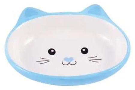 Миска керамическая для кошек Mr.Kranch «Мордочка кошки», 160 мл, голубая Миска керамическая для кошек Mr.Kranch «Мордочка кошки», 160 мл, голубая