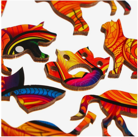 Пазлы фигурные деревянные Sima-Land, 28*28 см, 91 элемент, «Нежная любовь»