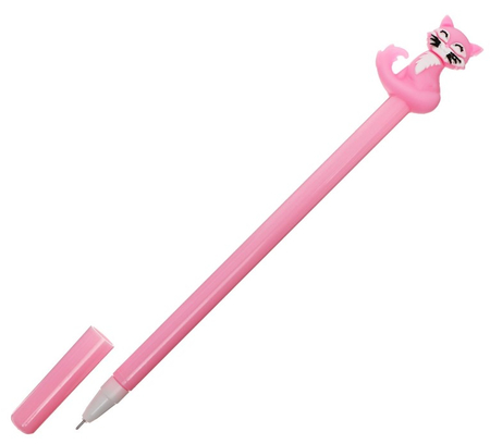 Ручка-прикол гелевая Calligrata, «Кошечка», корпус ассорти, стержень синий