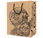 Пакет подарочный крафт ArtSpace, 11×14×6,5 см, Space Cat