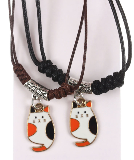 Кулоны «Неразлучники», 43 см, «Коты пятнистые», цветные в золоте Кулоны «Неразлучники», 43 см, «Коты пятнистые», цветные в золоте