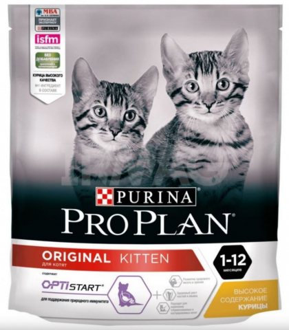 Корм сухой Purina Pro Plan Kitten Original (для котят), 400 г, «Курица» Корм сухой Purina Pro Plan Kitten Original (для котят), 400 г, «Курица»
