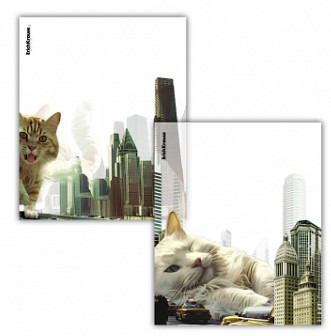 Обложка для тетрадей и дневников ErichKrause, 212*347мм, 80 мкм, Big City Cats, ассорти Обложка для тетрадей и дневников ErichKrause, 212*347мм, 80 мкм, Big City Cats, ассорти