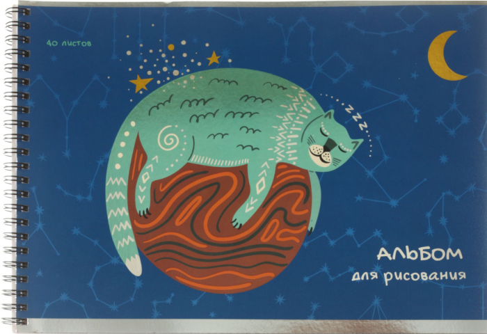 Альбом для рисования А4 «Канц-Эксмо» 40 л., «Кошачья планета»