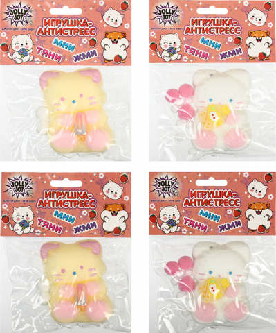 Игрушка-антистресс Jolly Jot 9×6 см, «Кошечка», ассорти