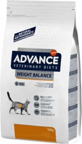 Корм сухой Advance VetDiet Weight Balance (для кошек, страдающих ожирением), 1,5 кг
