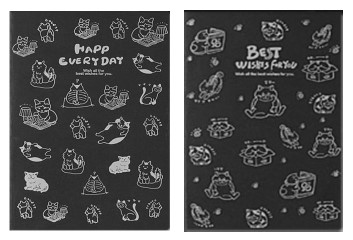 Скетчбук-блокнот креативный 185×260 мм, 26 л., черные листы, «Наилучшие пожелания. Котики», ассорти