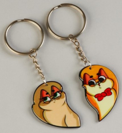 Набор парных брелоков «Тому, кого очень-очень люблю», 8*13,3 см