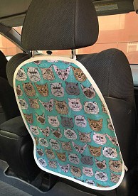 Чехол-накидка на автокресло универсальный Joy Textile 45×62 см, «Кошачьи советы»