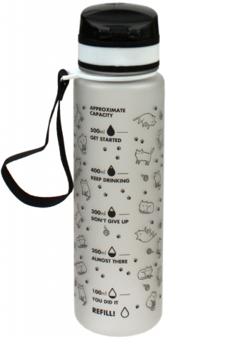 Бутылка для воды пластиковая Meshu 600 мл, Nice Day, белая Бутылка для воды пластиковая Meshu 600 мл, Nice Day, белая