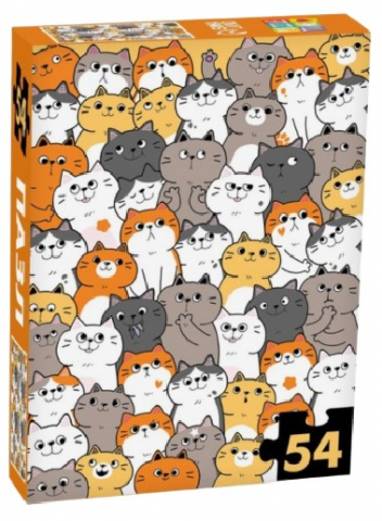Пазлы детские Sima-Land, 17,5*13 см, 54 элемента, «Милые котики»