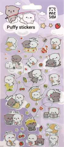 Наклейки объемные Meshu , 10*23 см, Cute Kittens
