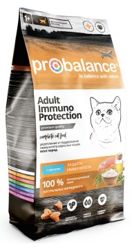 Корм сухой ProBalance Adult Immuno Protection (для взрослых кошек), 1,8 кг, лосось Корм сухой ProBalance Adult Immuno Protection (для взрослых кошек), 1,8 кг, лосось