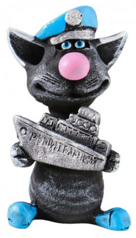 Сувенир полистоун Sima-Land 9,2×5,4см, «Кот Матрос держит кораблик»