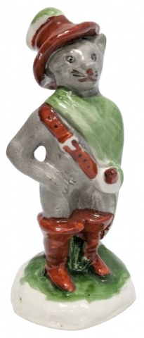 Статуэтка «Кот в сапогах» (Бронницкий фарфоровый завод), 5,5*13,5 см