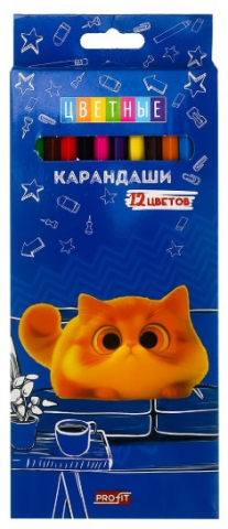 Карандаши цветные «Котенок Мяу», 12 цветов