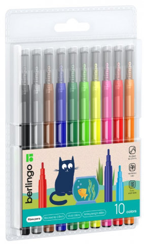 Фломастеры Berlingo «Жил-был кот» 10 цветов, толщина линии 1-2 мм, вентилируемый колпачок Фломастеры Berlingo «Жил-был кот» 10 цветов, толщина линии 1-2 мм, вентилируемый колпачок